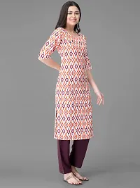 Elegant Multicoloured Crepe Printed Straight Kurta Bottom Set For Women-thumb4