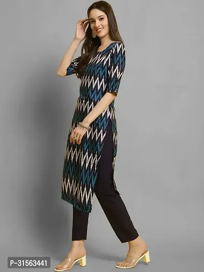 Elegant Crepe Zig Zag Kurta with Pant Set For Women-thumb5