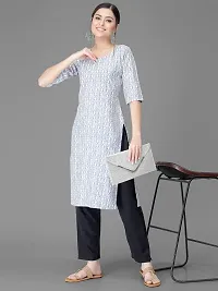 Elegant Crepe Printed Kurta with Pant Set For Women-thumb1