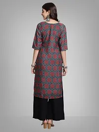 Elegant Crepe Printed Kurta with Bottom Set For Women-thumb1