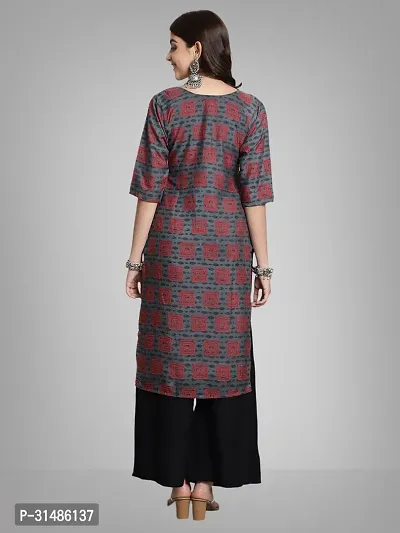 Elegant Crepe Printed Kurta with Bottom Set For Women-thumb2