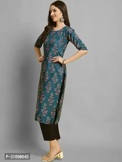 Elegant Crepe Printed Kurta with Pant Set For Women-thumb5