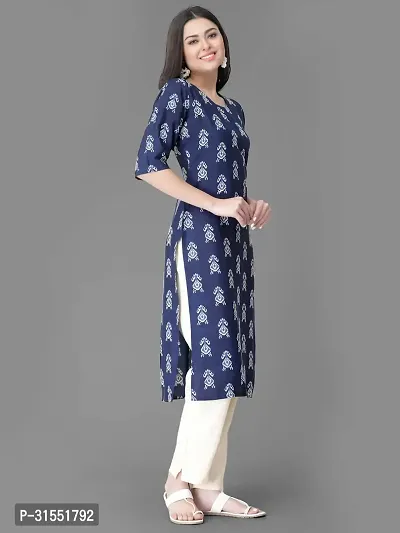 Stylish Blue Crepe Kurta Bottom Set For Women-thumb4