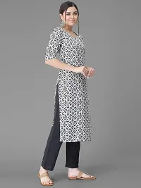 Stylish Crepe Printed Straight Kurta With Pant Set For Women-thumb4