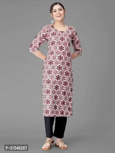 Stylish Crepe Printed Straight Kurta With Pant Set For Women-thumb4