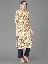 Elegant Beige Crepe Printed Straight Kurta Bottom Set For Women-thumb4