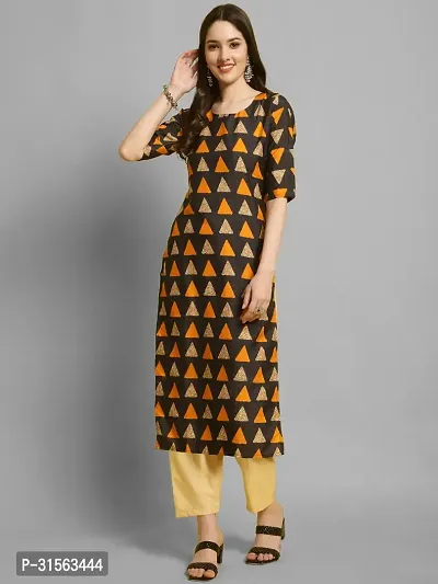 Elegant Crepe Printed Kurta with Pant Set For Women-thumb3