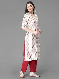 Stylish Crepe Printed Straight Kurta With Pant Set For Women-thumb4