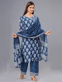 Stylish Printed Straight Kurta With Palazzo And Dupatta Set For Women-thumb2