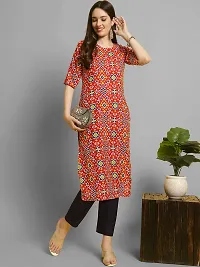 Elegant Crepe Printed Kurta with Pant Set For Women-thumb1