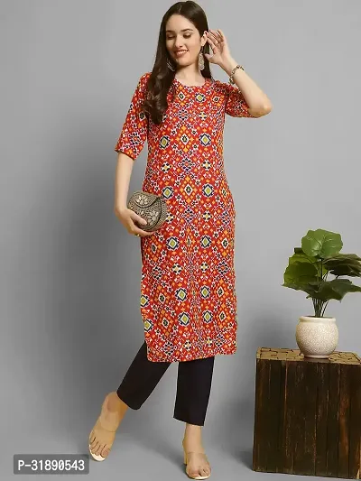 Elegant Crepe Printed Kurta with Pant Set For Women-thumb2