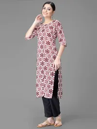 Stylish Crepe Printed Straight Kurta With Pant Set For Women-thumb4