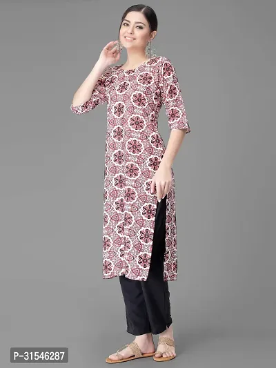 Stylish Crepe Printed Straight Kurta With Pant Set For Women-thumb5