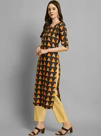 Elegant Black Crepe Printed Straight Kurta Bottom Set Set For Women-thumb4