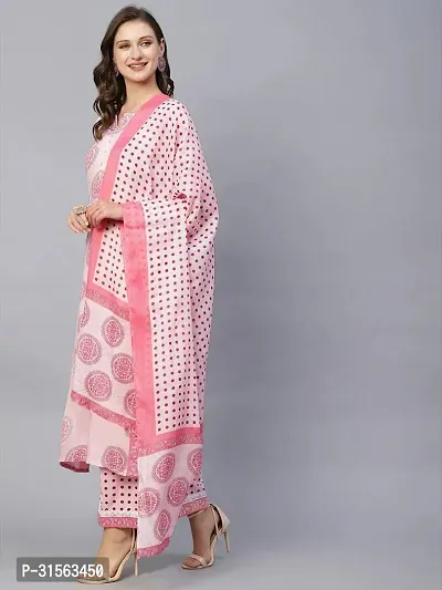 Elegant Printed Kurta with Pant And Dupatta Set For Women-thumb3