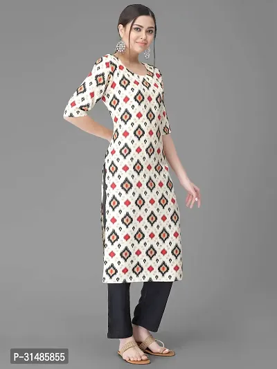 Stylish Multicoloured Crepe Printed Kurta Bottom Set For Women-thumb5