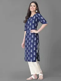 Stylish Crepe Kurta Bottom Set Printed Straight Kurta With Pant Set For Women-thumb3