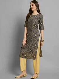 Stylish Blue Crepe Printed Kurta Bottom Set For Women-thumb4