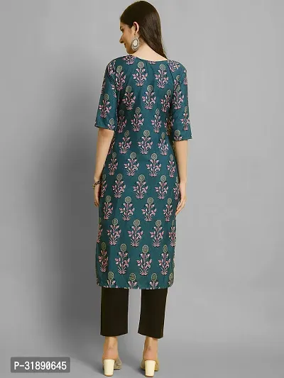 Elegant Crepe Printed Kurta with Pant Set For Women-thumb4