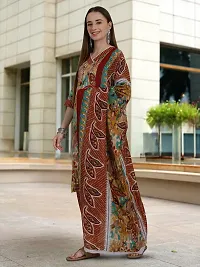 Stylish Multicoloured Cotton Blend Printed Kurta, Bottom and Dupatta Set For Women-thumb3