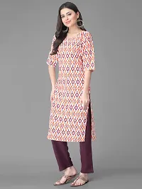 Elegant Multicoloured Crepe Printed Straight Kurta Bottom Set For Women-thumb3