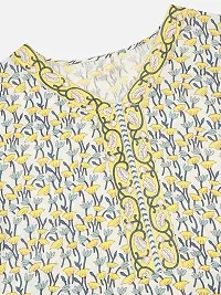 Stylish Yellow Floral Printed Kurta, Bottom and Dupatta Set For Women-thumb4