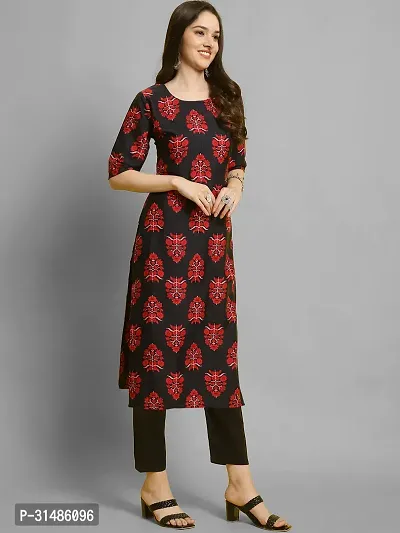 Elegant Crepe Printed Kurta with Bottom Set For Women-thumb5