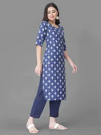 Stylish Blue Crepe Kurta Bottom Set For Women-thumb3