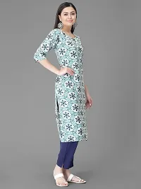 Stylish Crepe Printed Straight Kurta With Pant Set For Women-thumb4