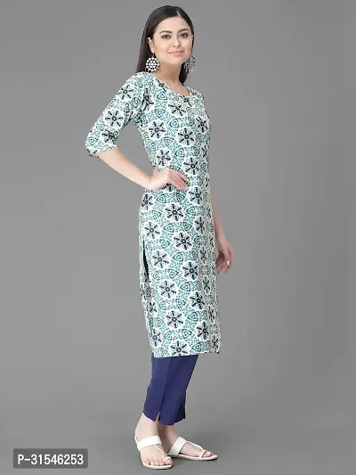 Stylish Crepe Printed Straight Kurta With Pant Set For Women-thumb5