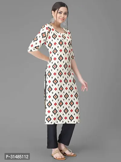 Stylish Multicoloured Crepe Printed Kurta Bottom Set For Women-thumb5