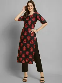 Elegant Crepe Printed Kurta with Bottom Set For Women-thumb1