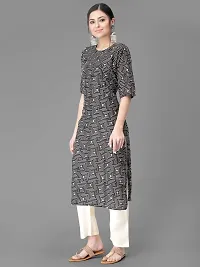 Stylish Black Crepe Printed Kurta Bottom Set For Women-thumb3