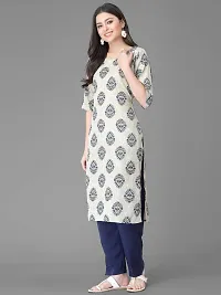 Stylish Crepe Printed Straight Kurta With Pant Set For Women-thumb3