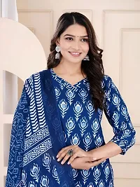 Stylish Blue Kurta, Bottom And Dupatta Set For Women-thumb4