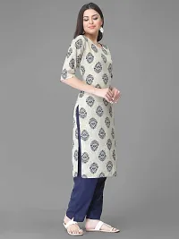 Stylish Multicoloured Crepe Printed Kurta Bottom Set For Women-thumb4