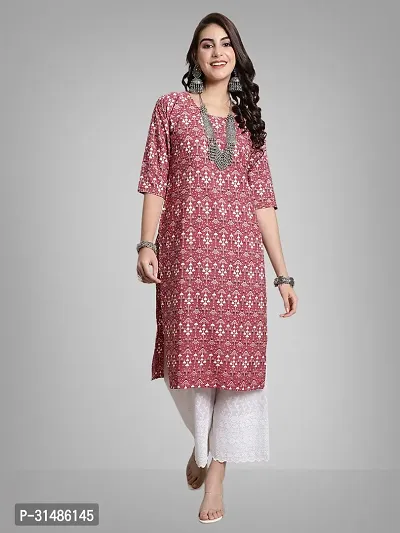 Elegant Crepe Printed Kurta with Bottom Set For Women-thumb0