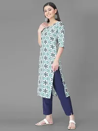 Stylish Multicoloured Crepe Printed Kurta Bottom Set For Women-thumb3