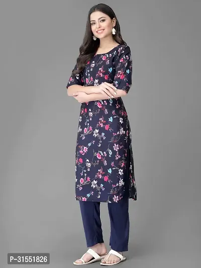 Stylish Multicoloured Crepe Kurta Bottom Set For Women-thumb3