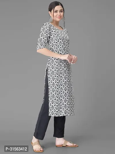 Elegant Crepe Printed Kurta with Pant Set For Women-thumb5