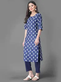 Elegant Crepe Printed Kurta with Pant Set For Women-thumb3