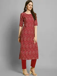 Elegant Crepe Printed Kurta with Bottom Set For Women-thumb4