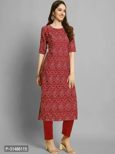 Elegant Crepe Printed Kurta with Bottom Set For Women-thumb5