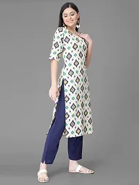 Stylish Crepe Printed Straight Kurta With Pant Set For Women-thumb4