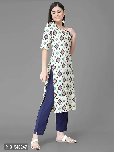 Stylish Crepe Printed Straight Kurta With Pant Set For Women-thumb5