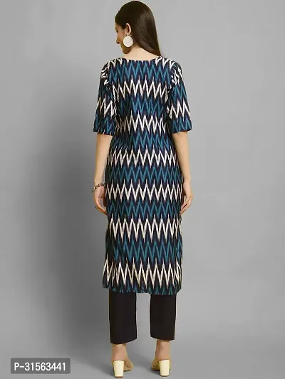 Elegant Crepe Zig Zag Kurta with Pant Set For Women-thumb4