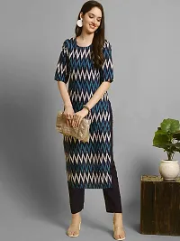 Elegant Crepe Zig Zag Kurta with Pant Set For Women-thumb1