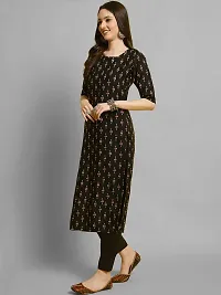 Stylish Black Crepe Printed Kurta Bottom Set For Women-thumb4