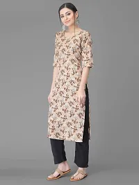 Stylish Crepe Printed Straight Kurta With Pant Set For Women-thumb3