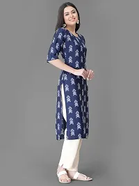 Stylish Crepe Kurta Bottom Set Printed Straight Kurta With Pant Set For Women-thumb4